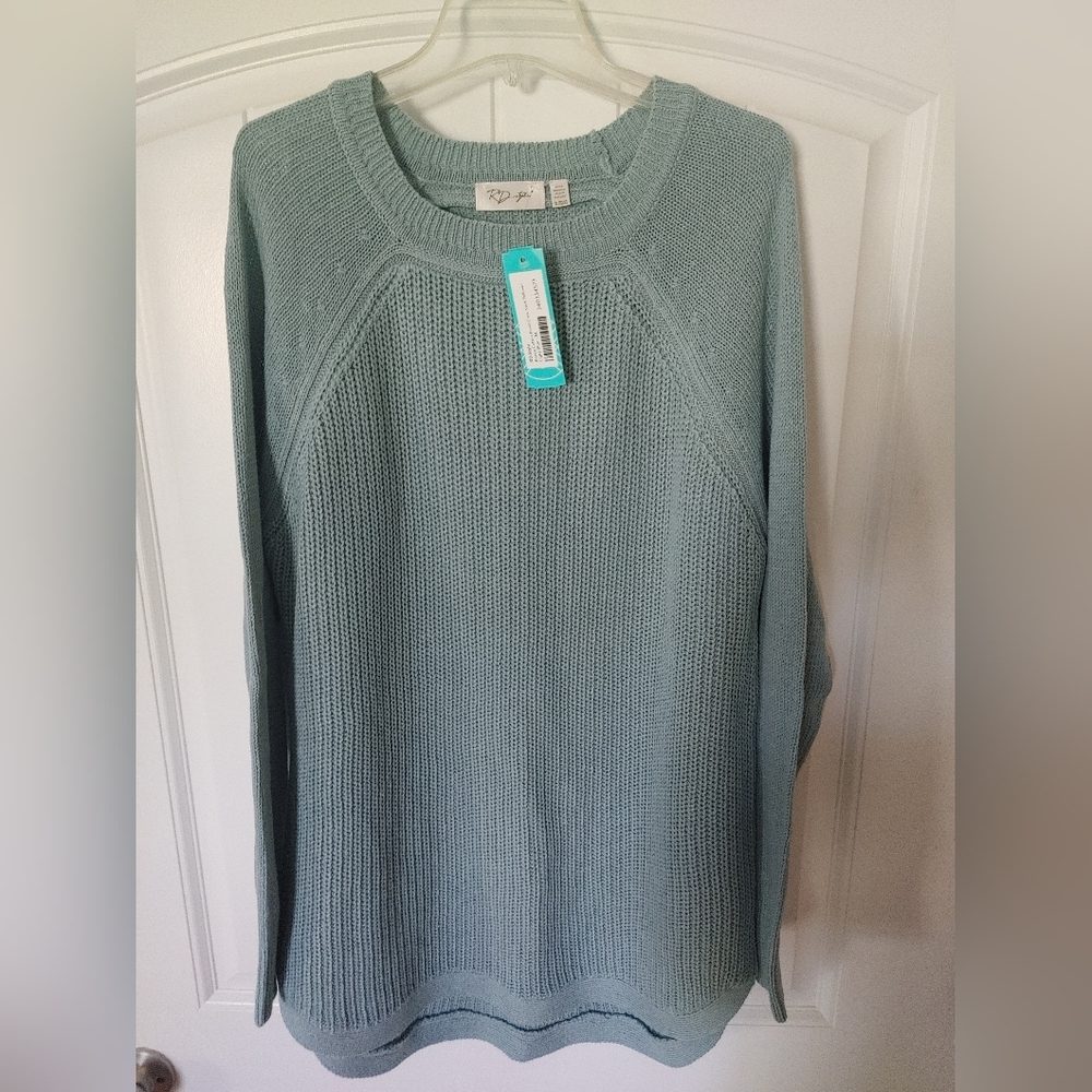 Rowca Cotton Blend Crew Neck Sweater